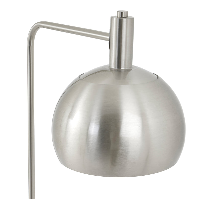 Marble And Silver Industrial Adjustable Floor Lamp