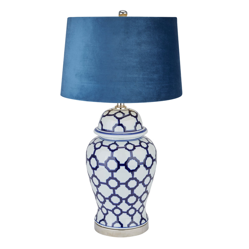 Acanthus Blue And White Ceramic Lamp